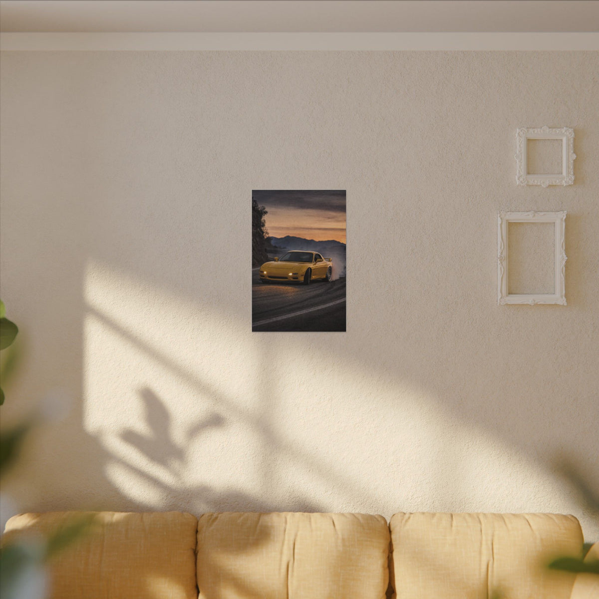 Mazda RX-7 FD Canvas Wall Art — Dusk Drift Photoreal JDM Car Art