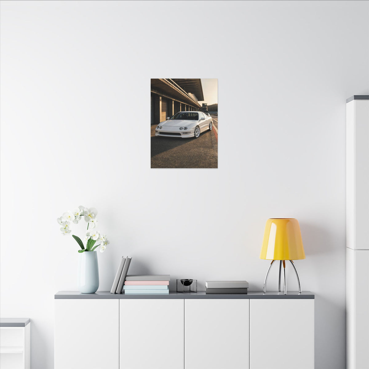 Honda Integra Type R DC2 Canvas Wall Art — Pit Lane Photoreal JDM Car Art