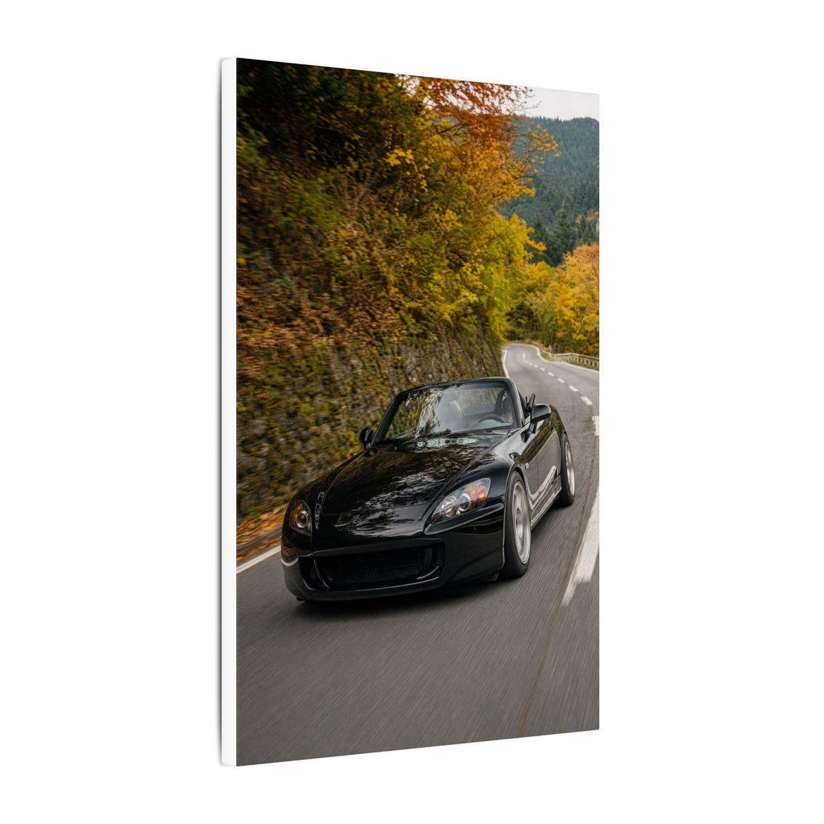 Honda S2000 AP1 Canvas Wall Art — Autumn Mountain Pass Photoreal JDM Car Art