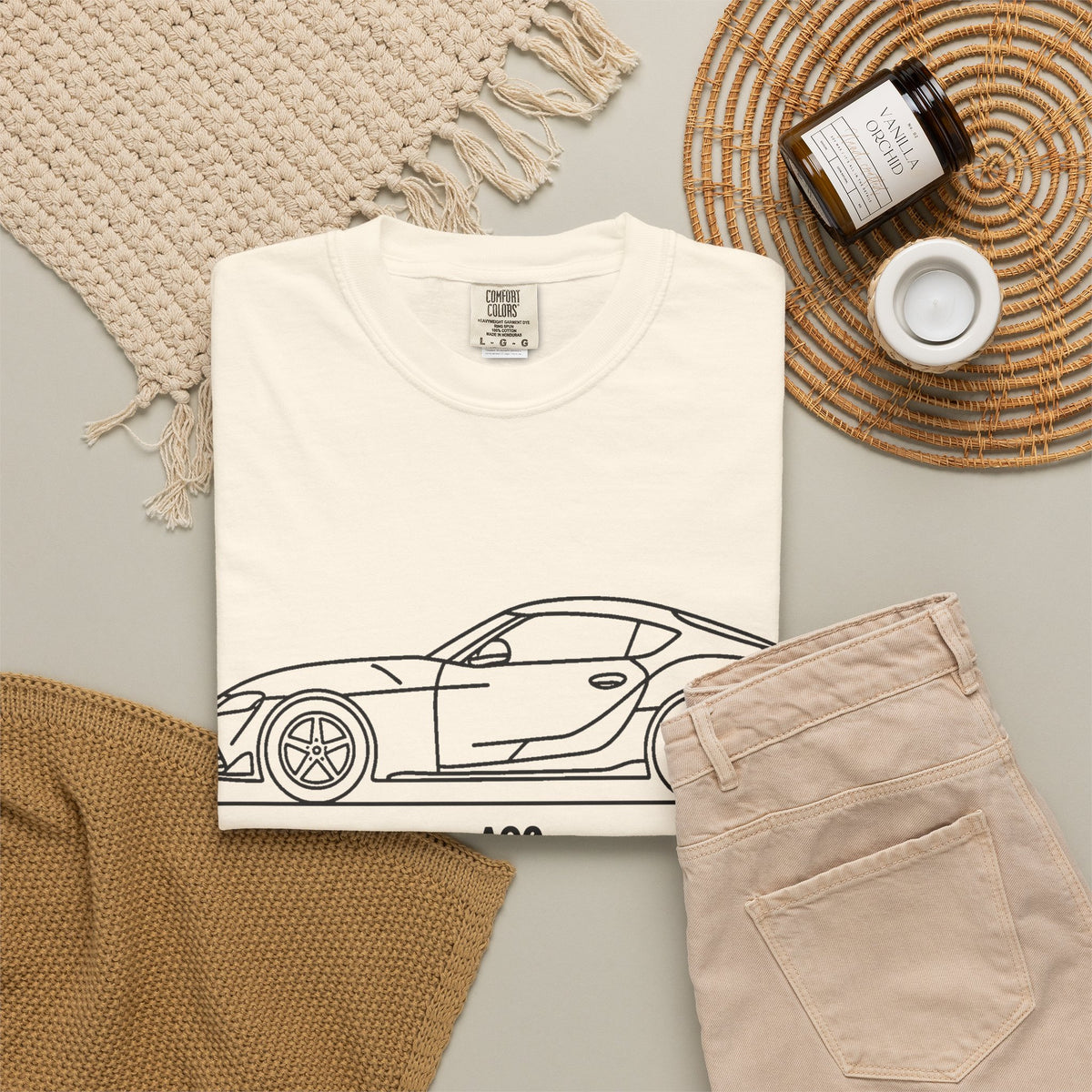 Toyota GR Supra A90 T-Shirt — Line Art Outline JDM Shirt