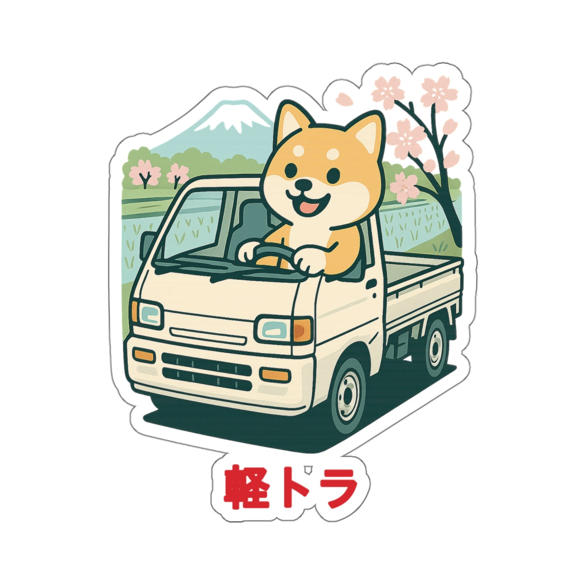 Shiba Inu Kei Truck Sticker — Japanese Mini Truck JDM Vinyl Decal