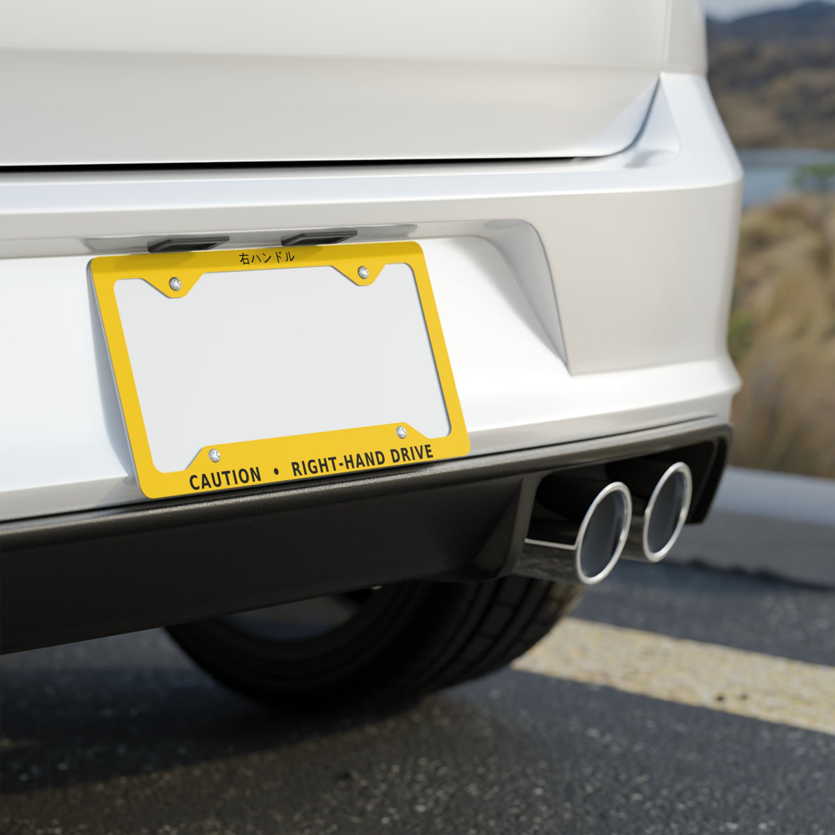 Right Hand Drive License Plate Frame — 右ハンドル Caution RHD JDM Import Frame