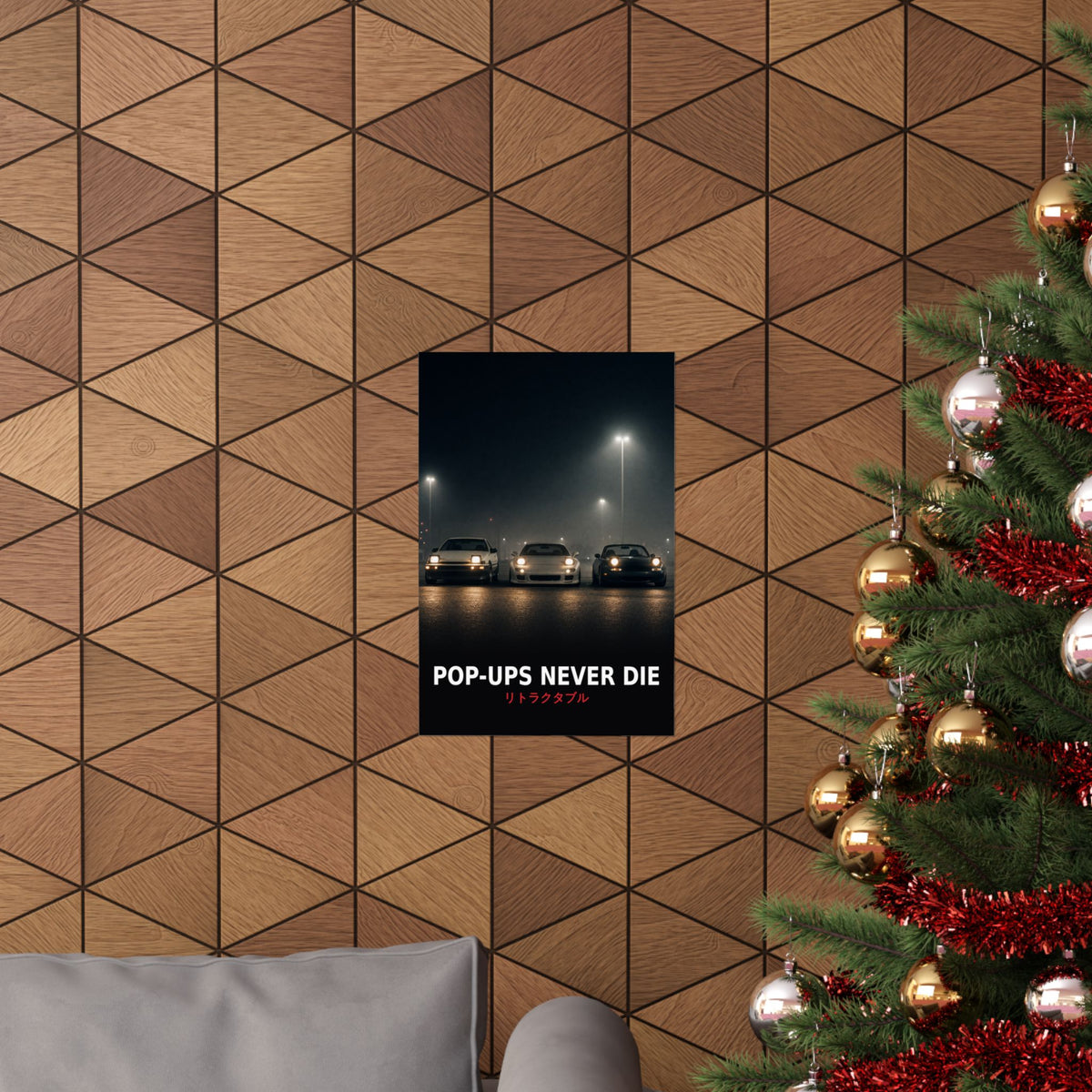Pop-Ups Never Die Poster — AE86, RX-7 FD and Miata NA Pop-Up Headlights JDM Wall Art