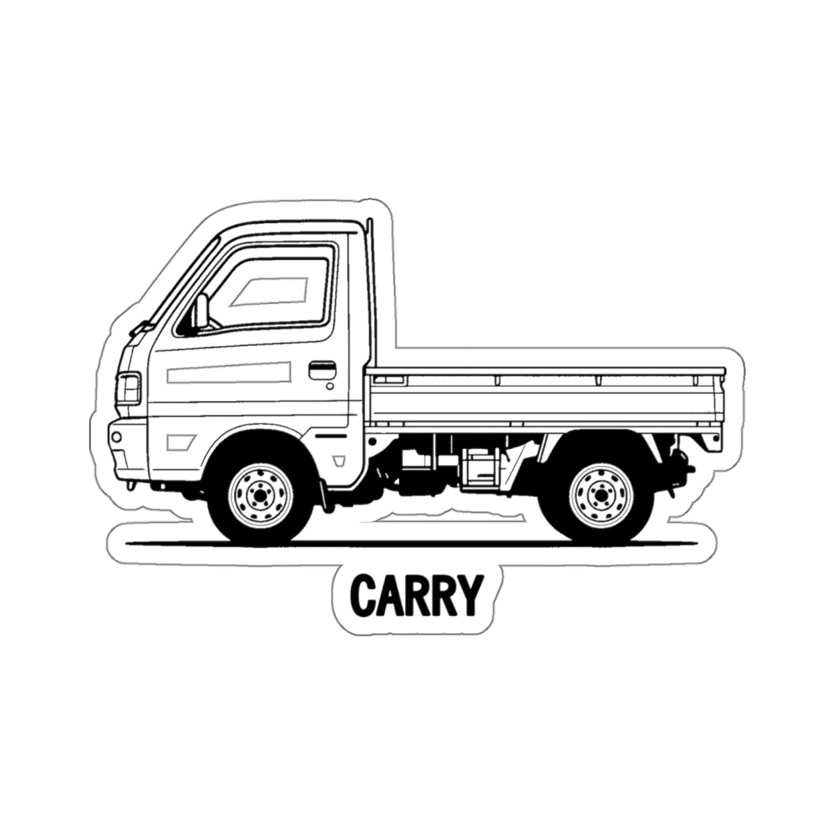 Suzuki Carry Kei Truck Sticker — Line Art Mini Truck Decal