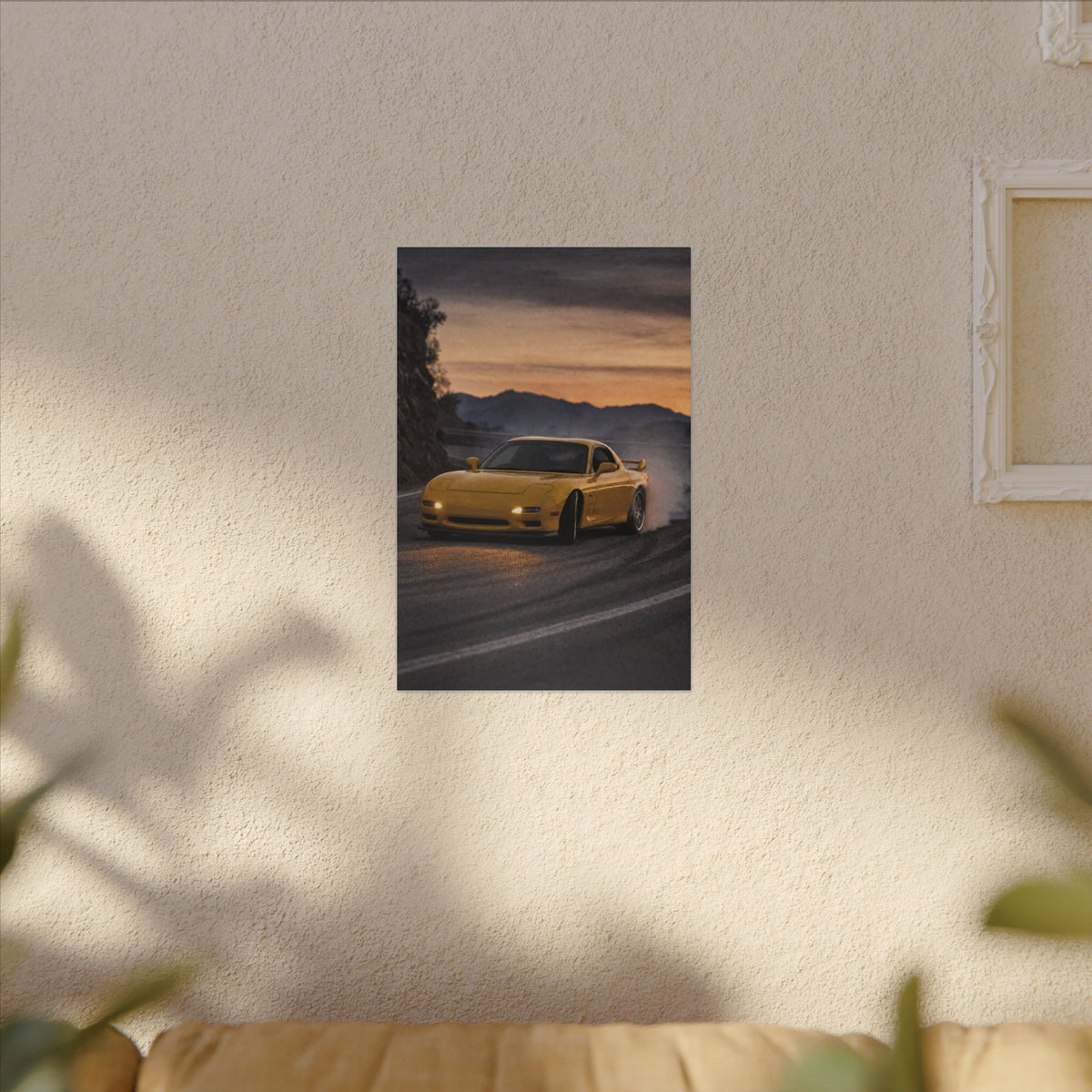 Mazda RX-7 FD Canvas Wall Art — Dusk Drift Photoreal JDM Car Art