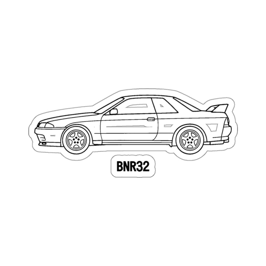 Nissan Skyline GT-R R32 Sticker — Line Art Outline JDM Vinyl Decal