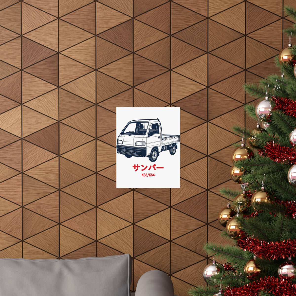 Subaru Sambar Kei Truck Poster — Blueprint Japanese Mini Truck Poster