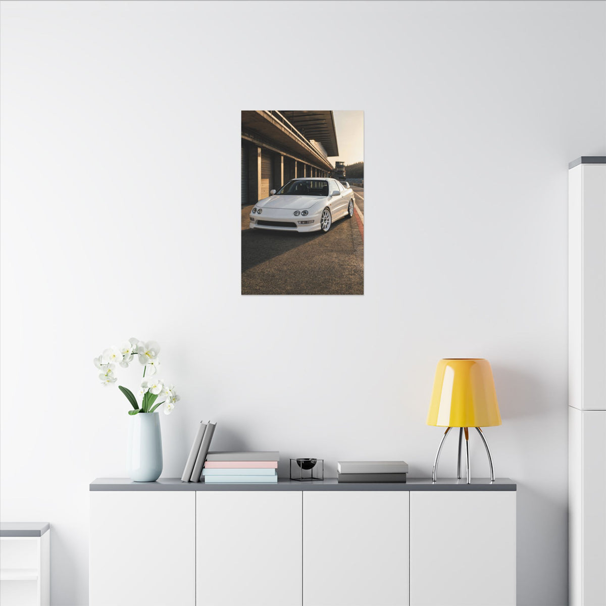 Honda Integra Type R DC2 Canvas Wall Art — Pit Lane Photoreal JDM Car Art