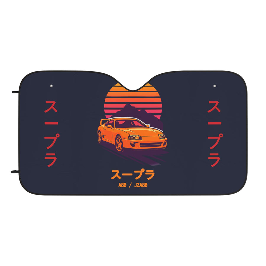 Toyota Supra MK4 Windshield Sun Shade — Retro Sunset JDM Car Sunshade