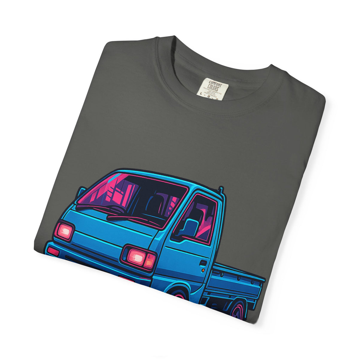 Cyber Neon Kei Truck T-Shirt — Japanese Mini Truck JDM Car Shirt