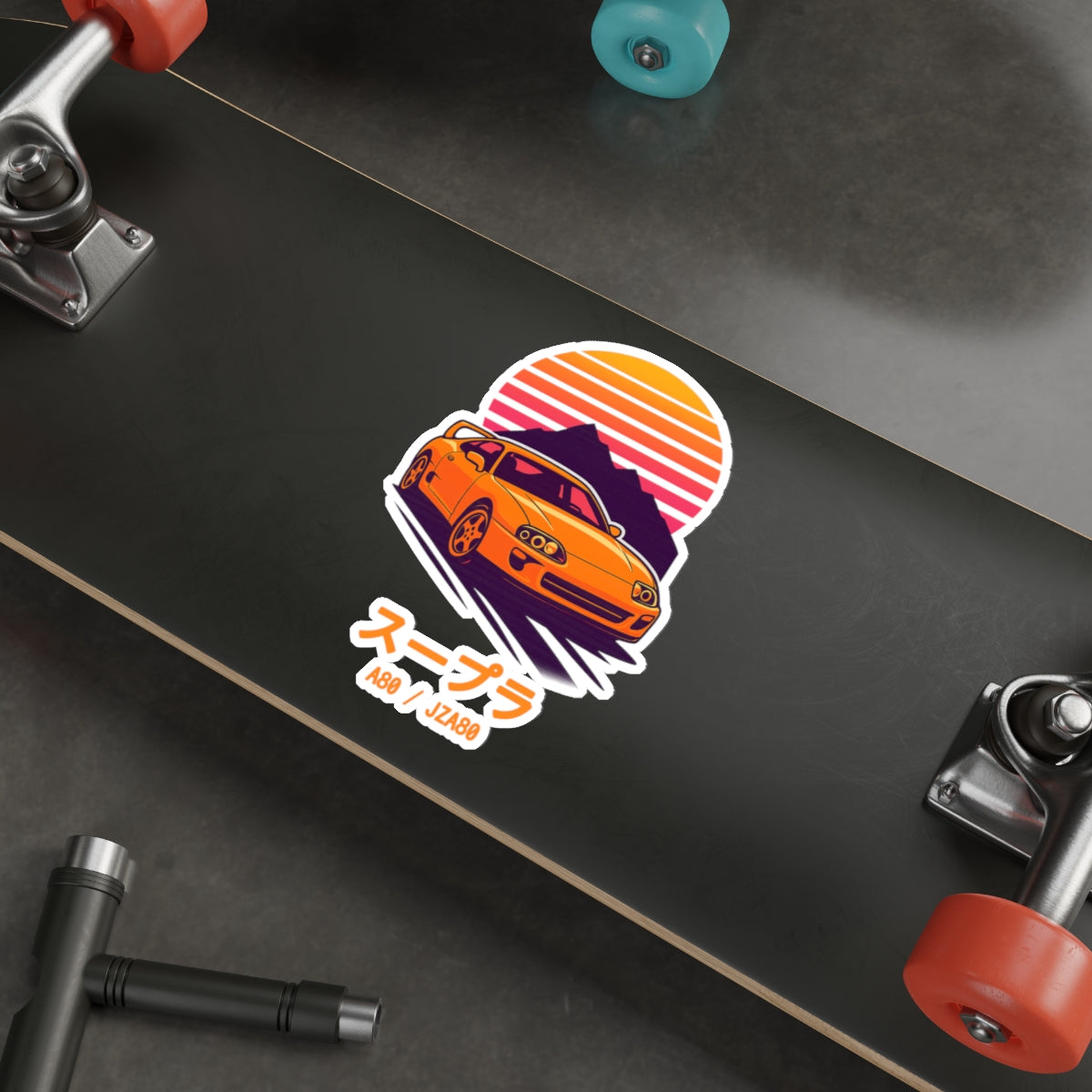Toyota Supra MK4 Sticker — Retro Sunset JDM Vinyl Decal