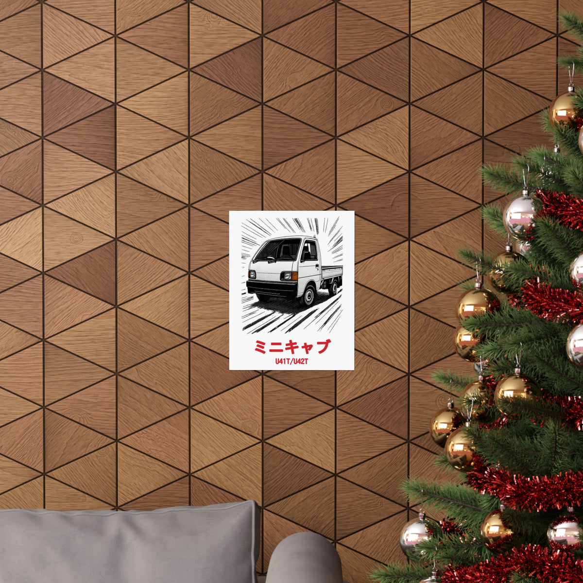 Mitsubishi Minicab Kei Truck Poster — Manga Panel Japanese Mini Truck Poster