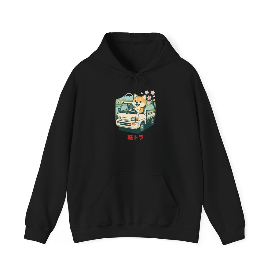 Shiba Inu Kei Truck Hoodie — Japanese Mini Truck JDM Car Hoodie