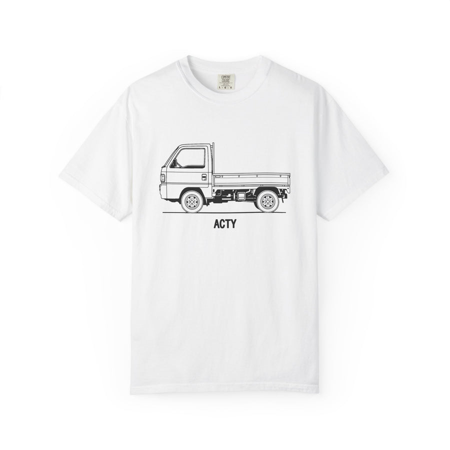 Honda Acty Kei Truck T-Shirt — Line Art Outline Mini Truck Shirt