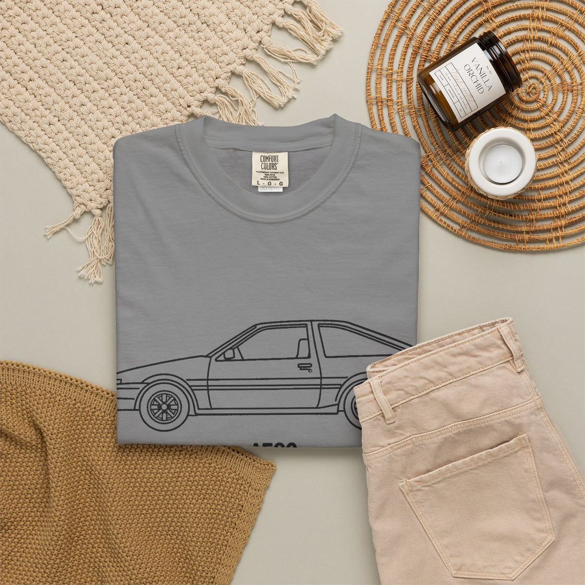 Toyota AE86 Trueno T-Shirt — Line Art Outline JDM Shirt