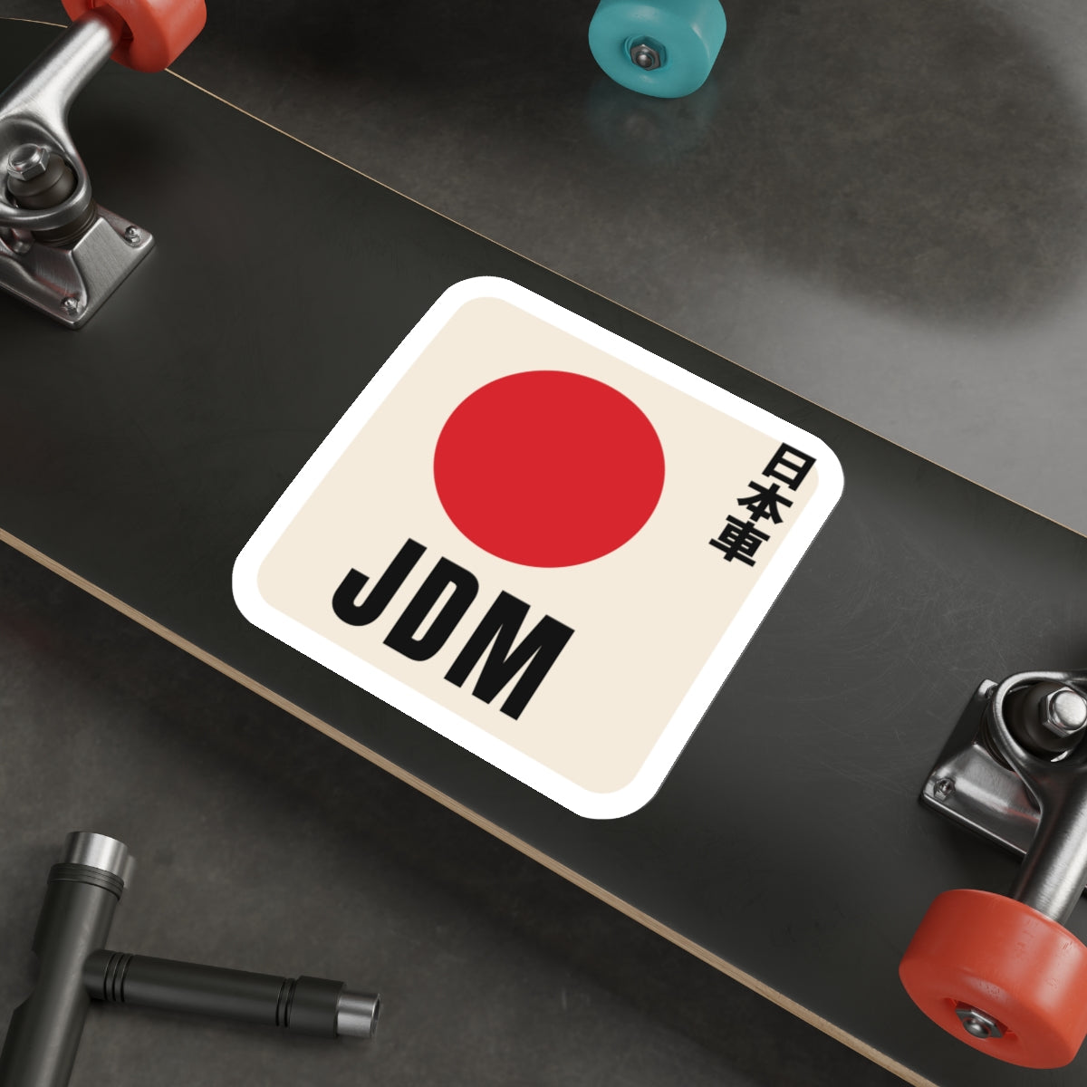 JDM Red Sun Sticker — Japanese Rising Sun Car Decal