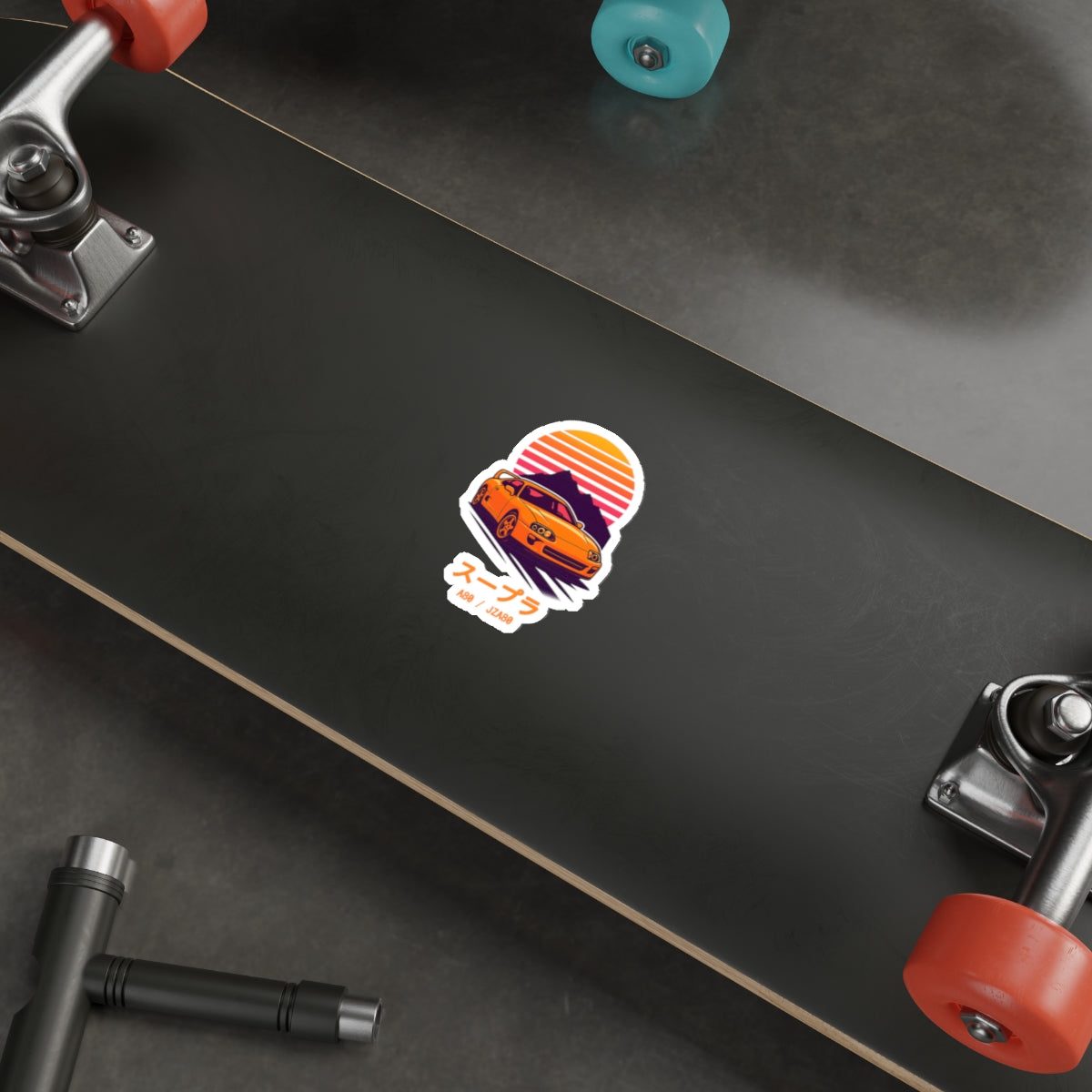 Toyota Supra MK4 Sticker — Retro Sunset JDM Vinyl Decal