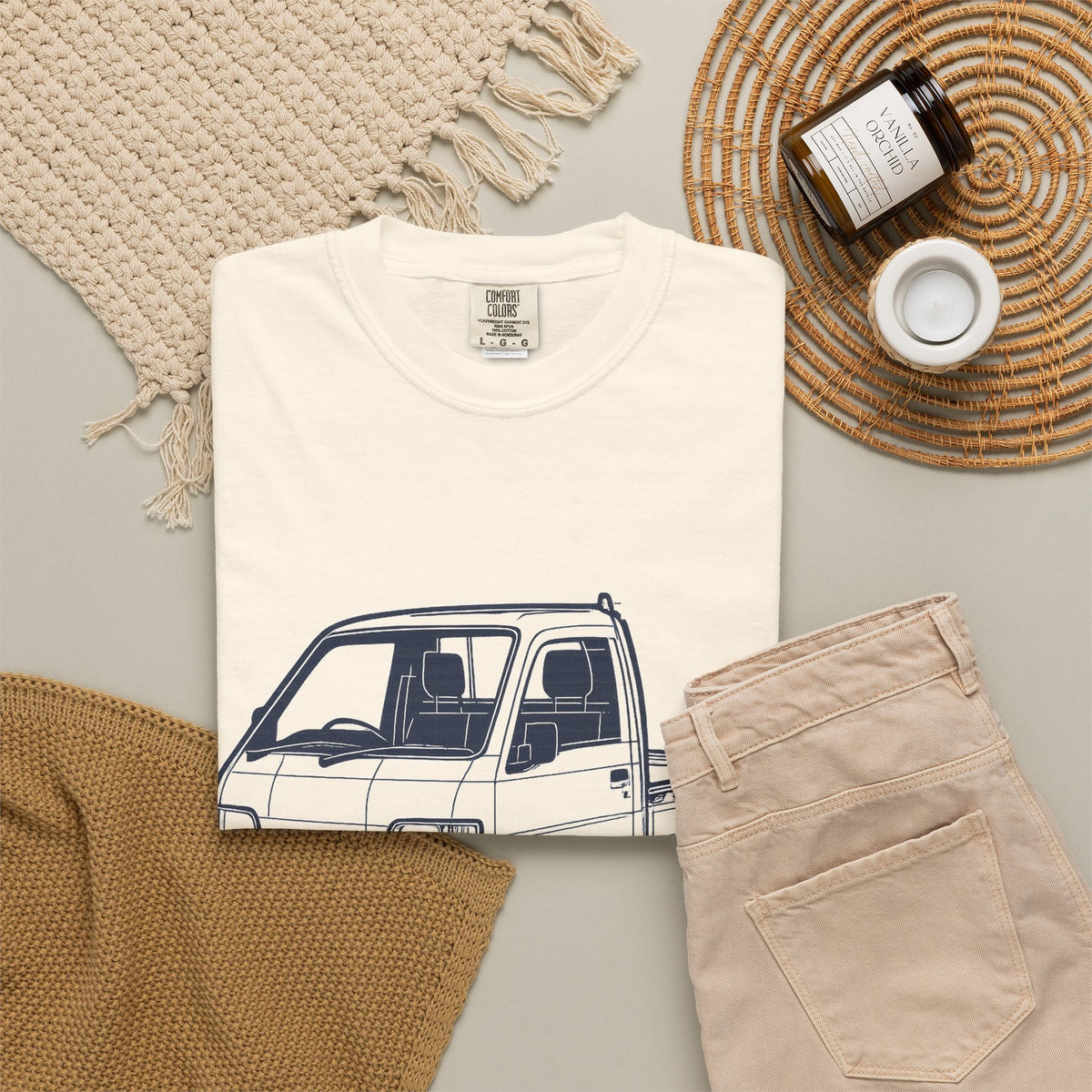Subaru Sambar Kei Truck T-Shirt — Blueprint Japanese Mini Truck T-Shirt