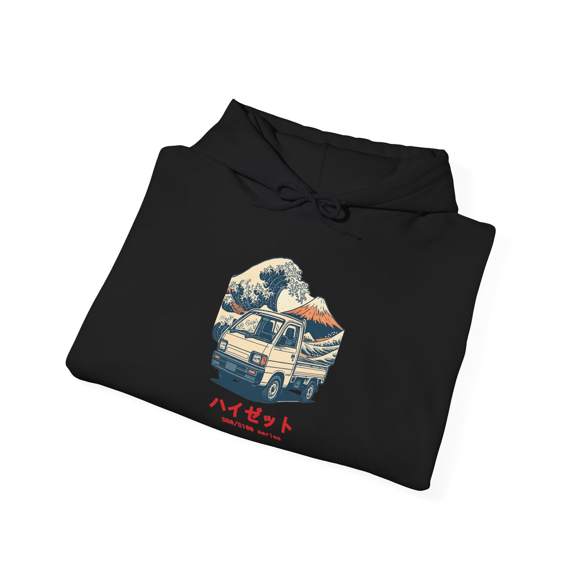 Daihatsu Hijet Kei Truck Hoodie — Ukiyo-e Wave Japanese Mini Truck Hoodie