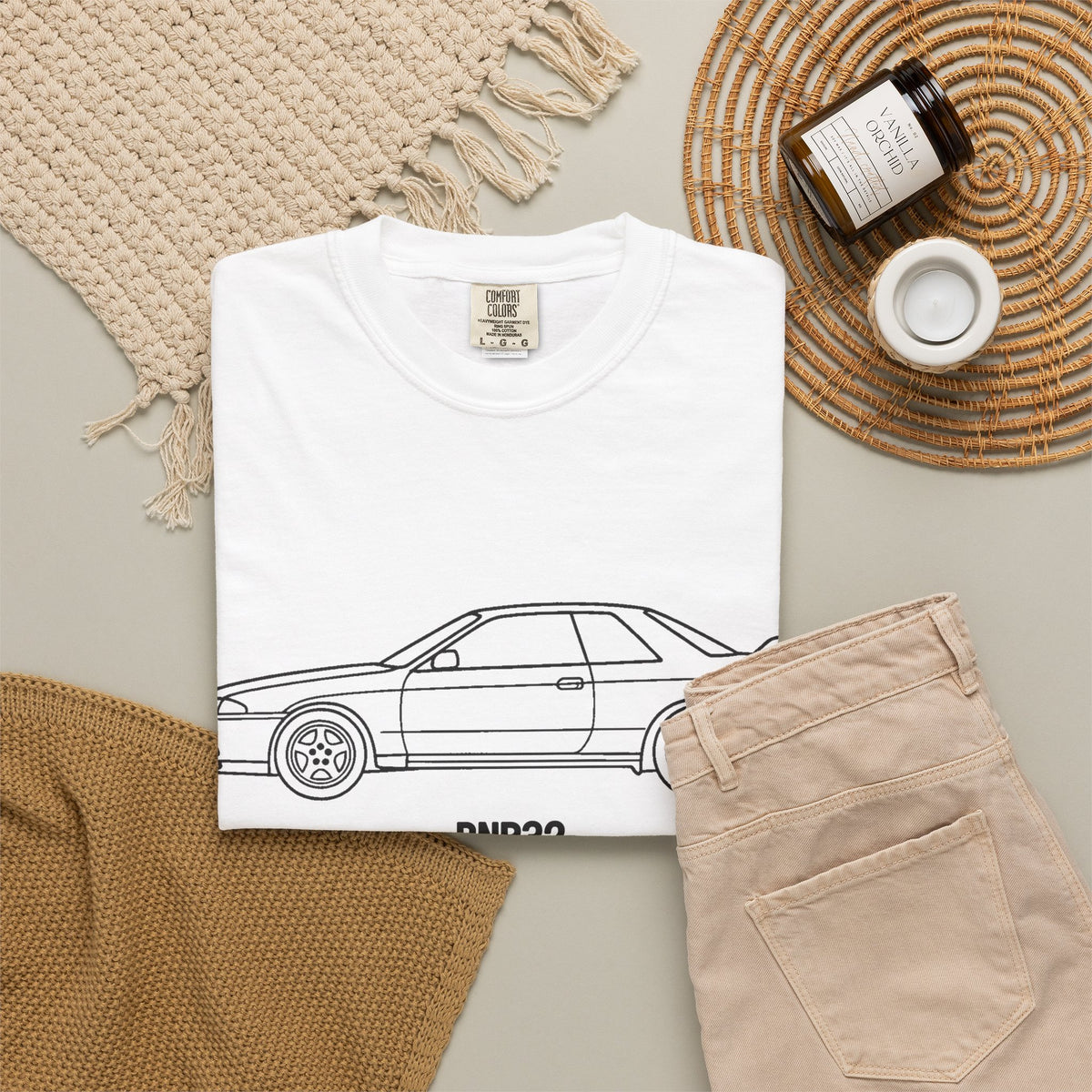 Nissan Skyline GT-R R32 T-Shirt — Line Art Outline JDM Shirt