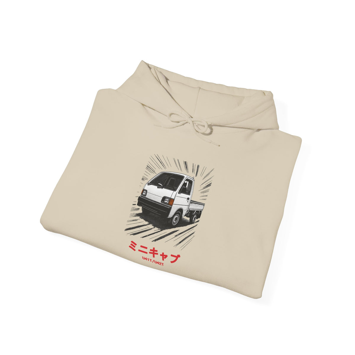 Mitsubishi Minicab Kei Truck Hoodie — Manga Panel Japanese Mini Truck Hoodie