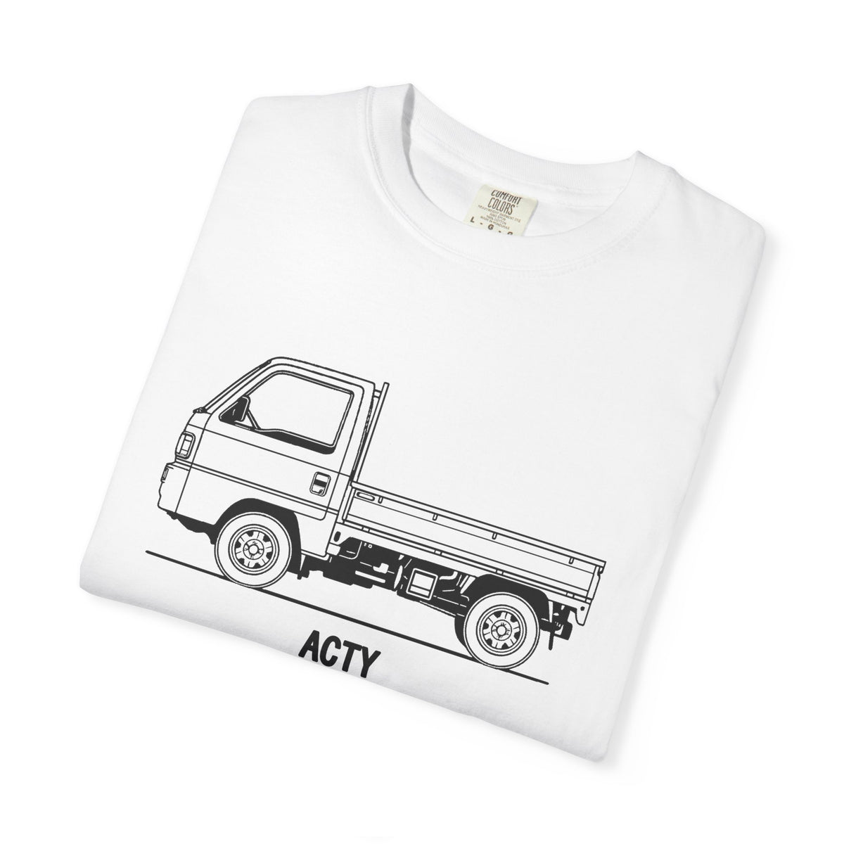 Honda Acty Kei Truck T-Shirt — Line Art Outline Mini Truck Shirt
