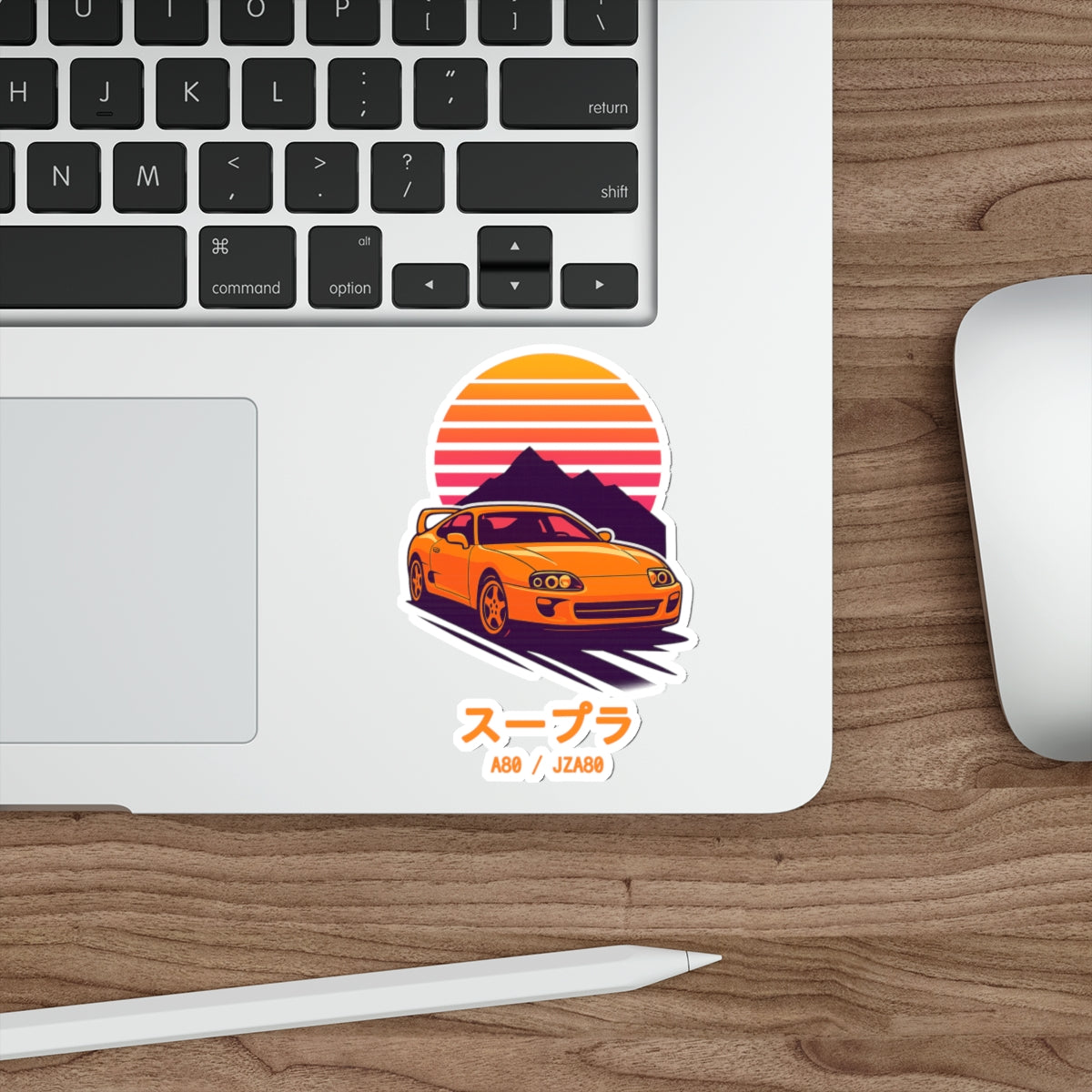 Toyota Supra MK4 Sticker — Retro Sunset JDM Vinyl Decal