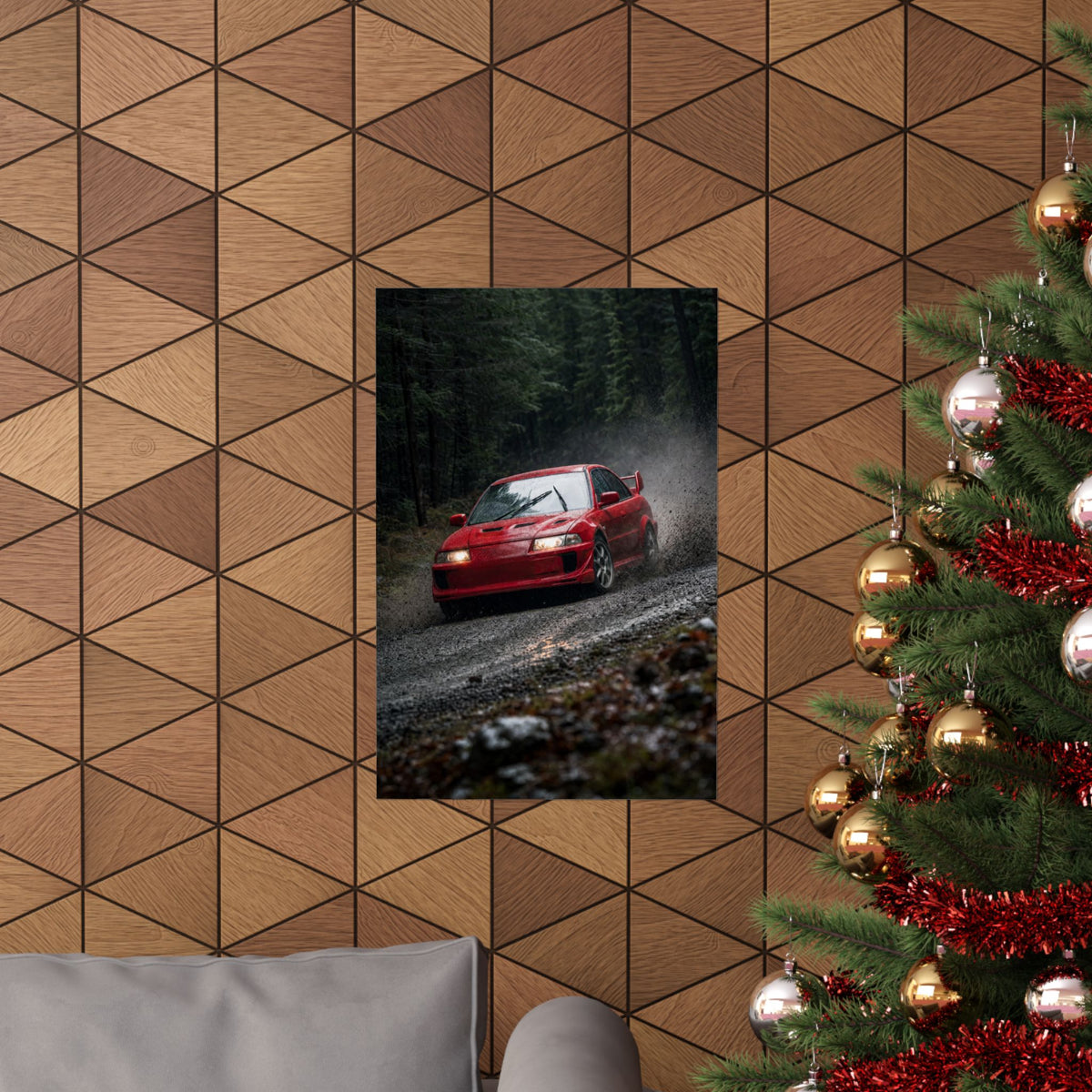 Mitsubishi Lancer Evolution VI Poster — Rally Stage Photoreal JDM Wall Art