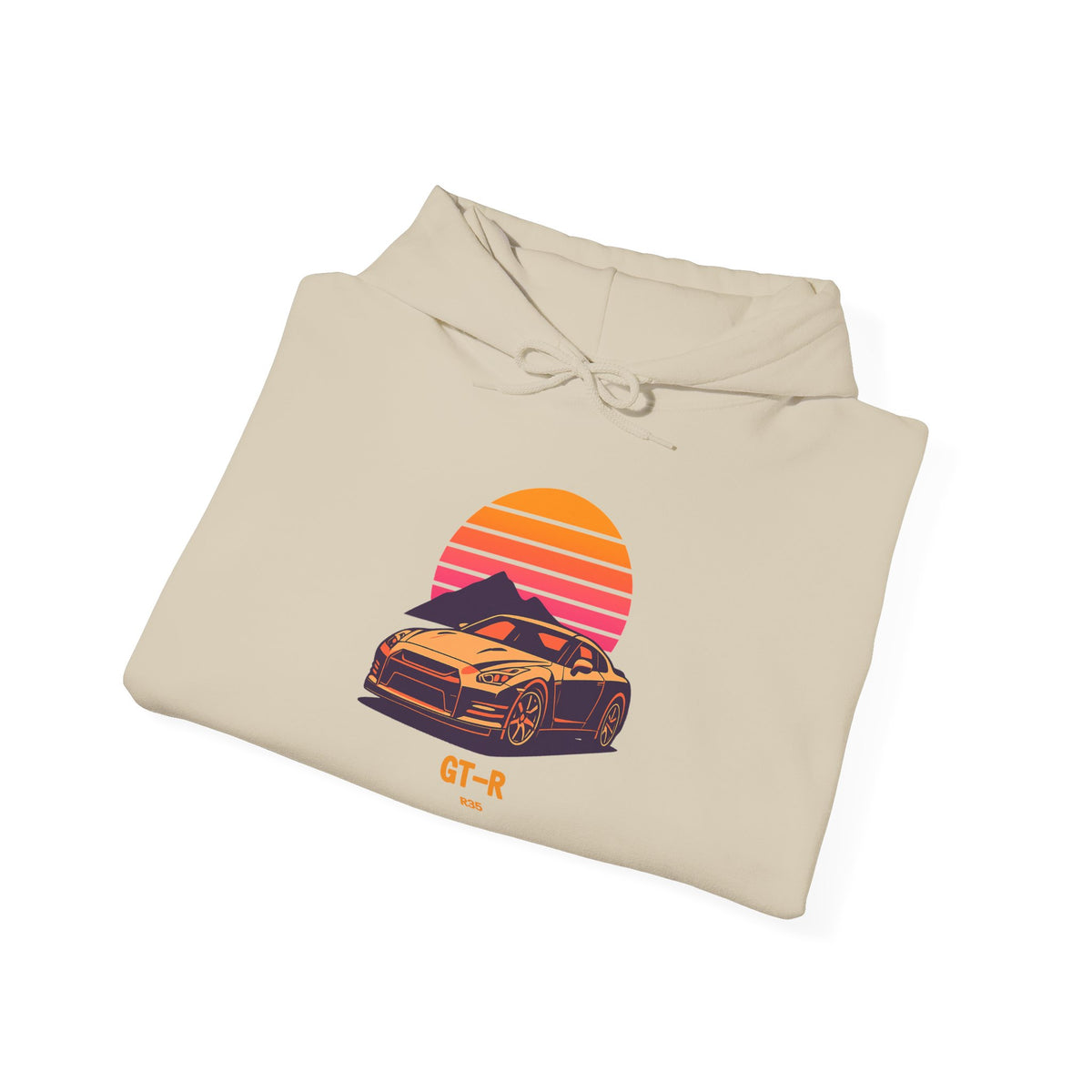 Nissan GT-R R35 Hoodie — Retro Sunset JDM Car Hoodie