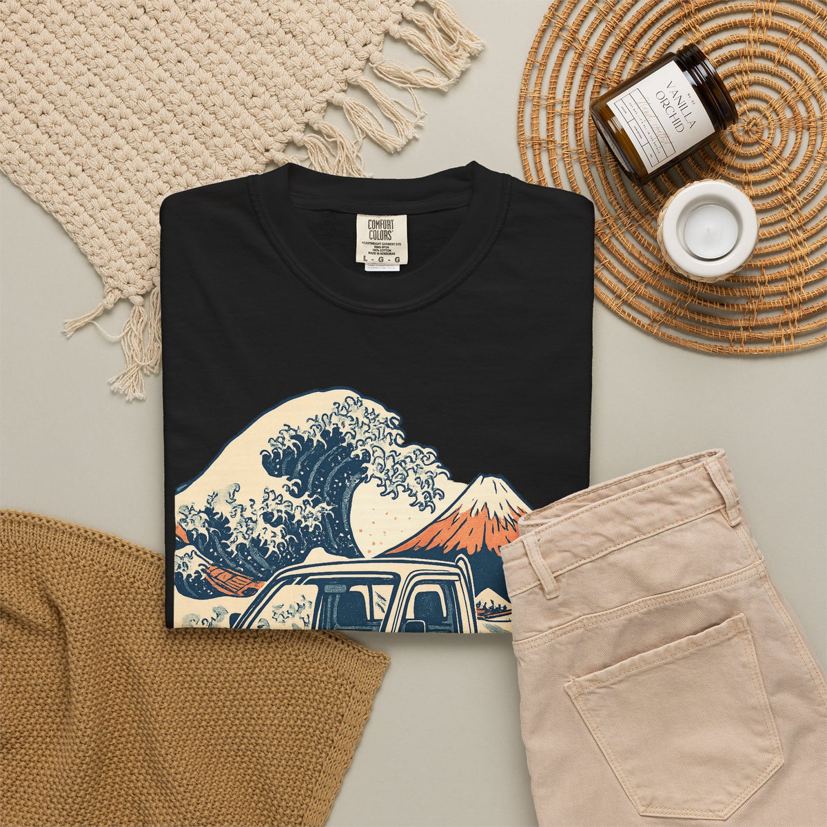 Daihatsu Hijet Kei Truck T-Shirt — Ukiyo-e Wave Japanese Mini Truck T-Shirt