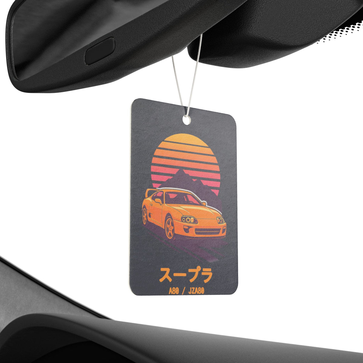 Toyota Supra MK4 Car Air Freshener — Retro Sunset JDM Hanging Freshener
