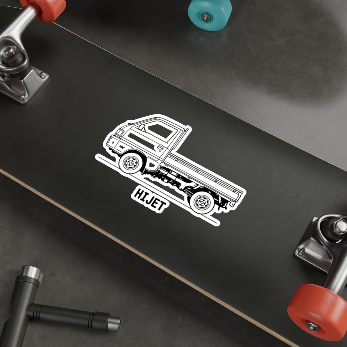 Daihatsu Hijet Kei Truck Sticker — Line Art Mini Truck Decal