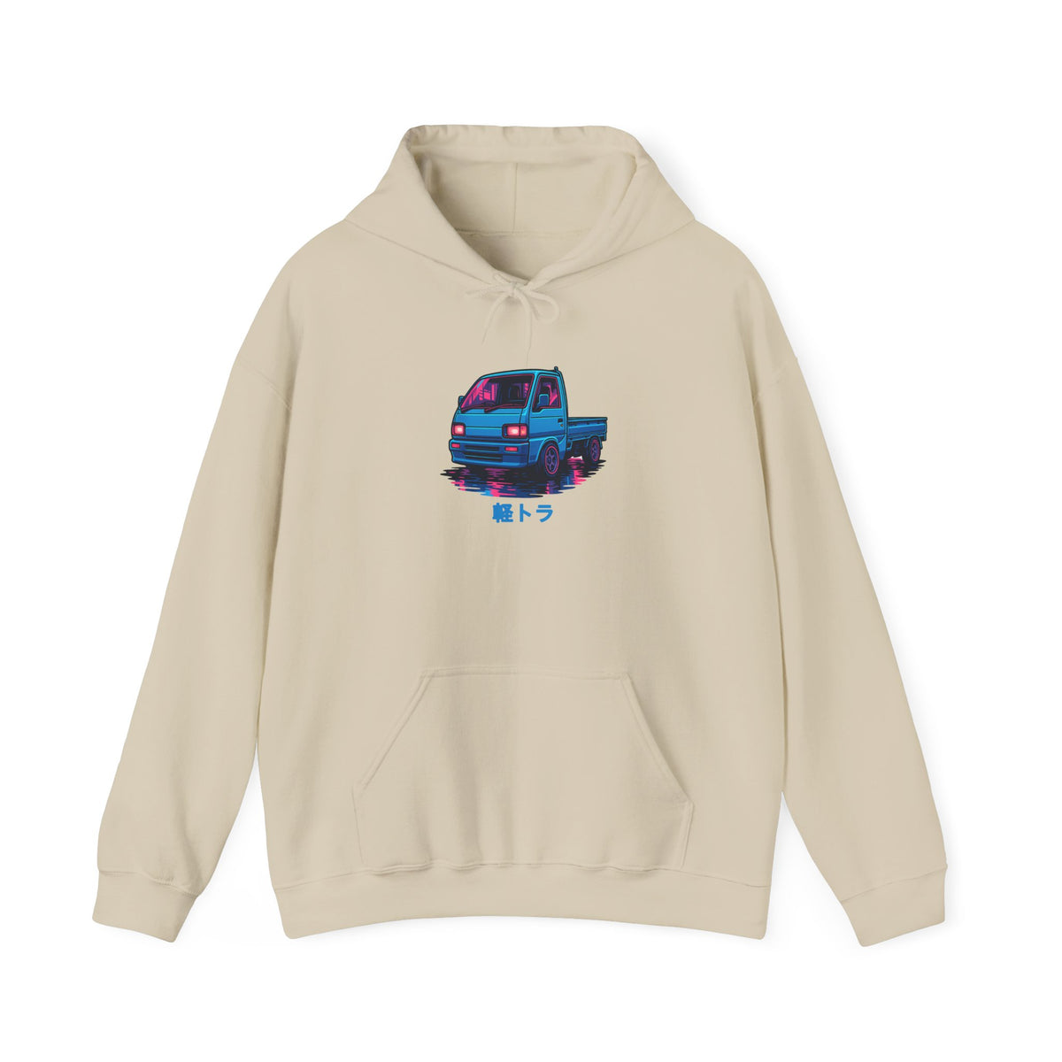 Cyber Neon Kei Truck Hoodie — Japanese Mini Truck JDM Car Hoodie