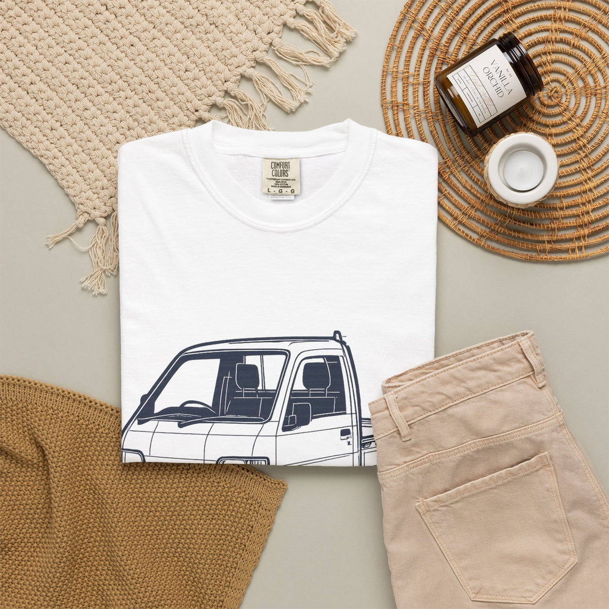 Subaru Sambar Kei Truck T-Shirt — Blueprint Japanese Mini Truck T-Shirt