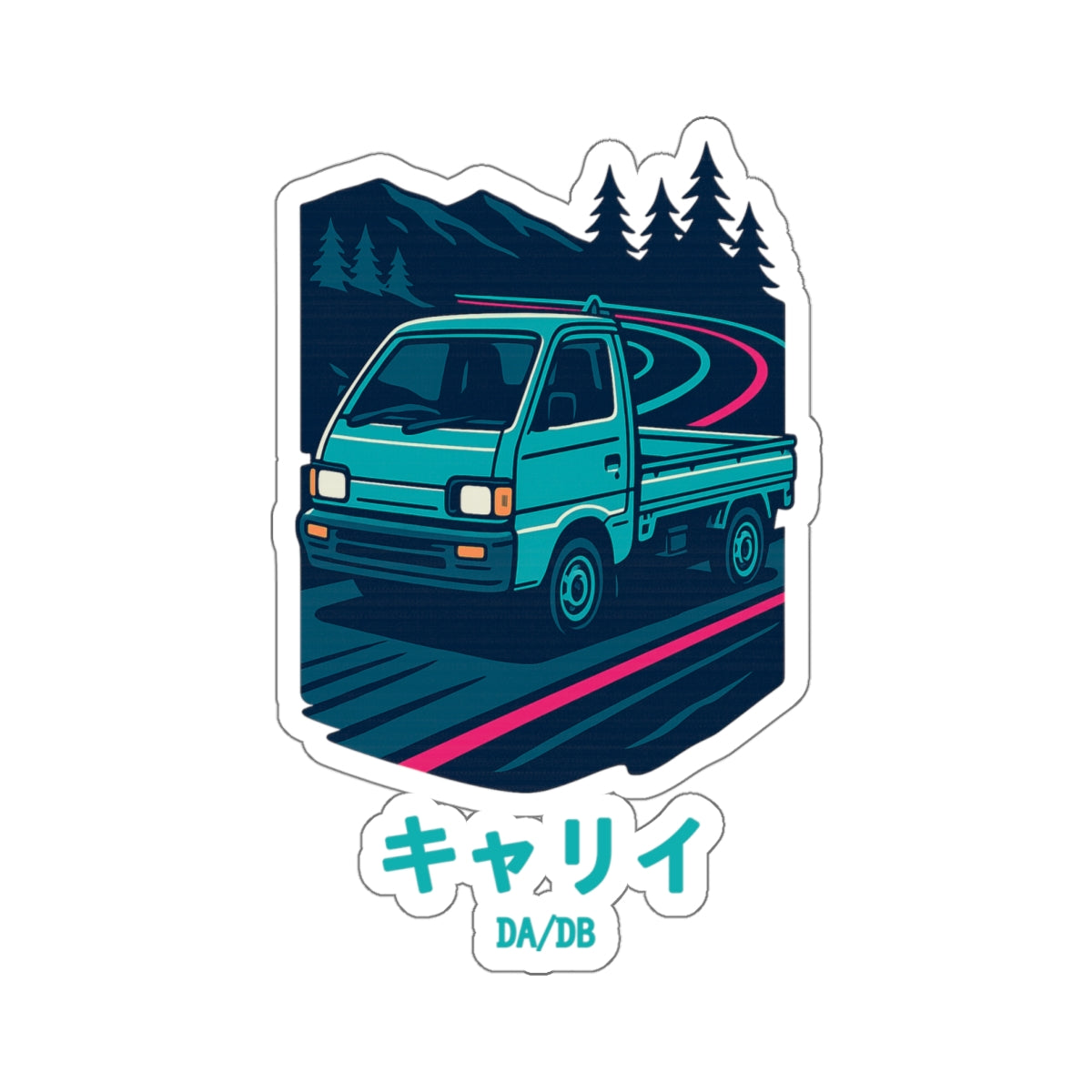 Suzuki Carry Kei Truck Sticker — Touge Night Japanese Mini Truck Sticker