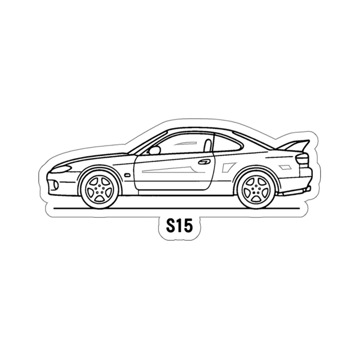 Nissan Silvia S15 Sticker — Line Art Outline JDM Vinyl Decal