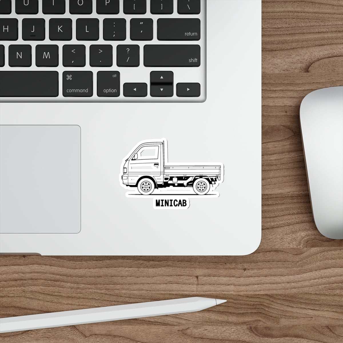 Mitsubishi Minicab Kei Truck Sticker — Line Art Mini Truck Decal
