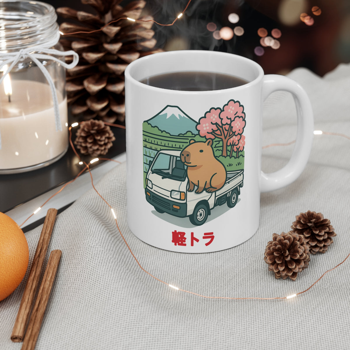 Capybara Kei Truck Mug — Cute JDM Coffee Mug 11oz