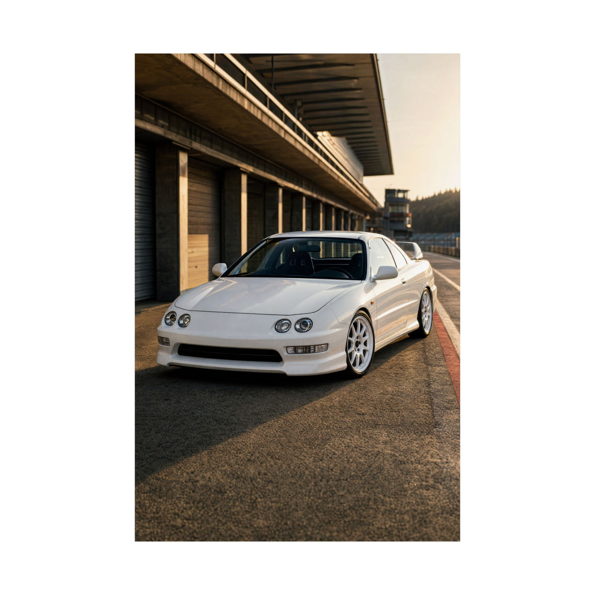 Honda Integra Type R DC2 Poster — Pit Lane Photoreal JDM Wall Art