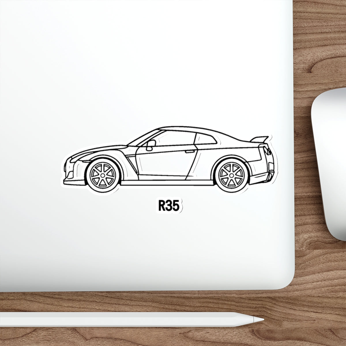 Nissan GT-R R35 Sticker — Line Art Outline JDM Vinyl Decal
