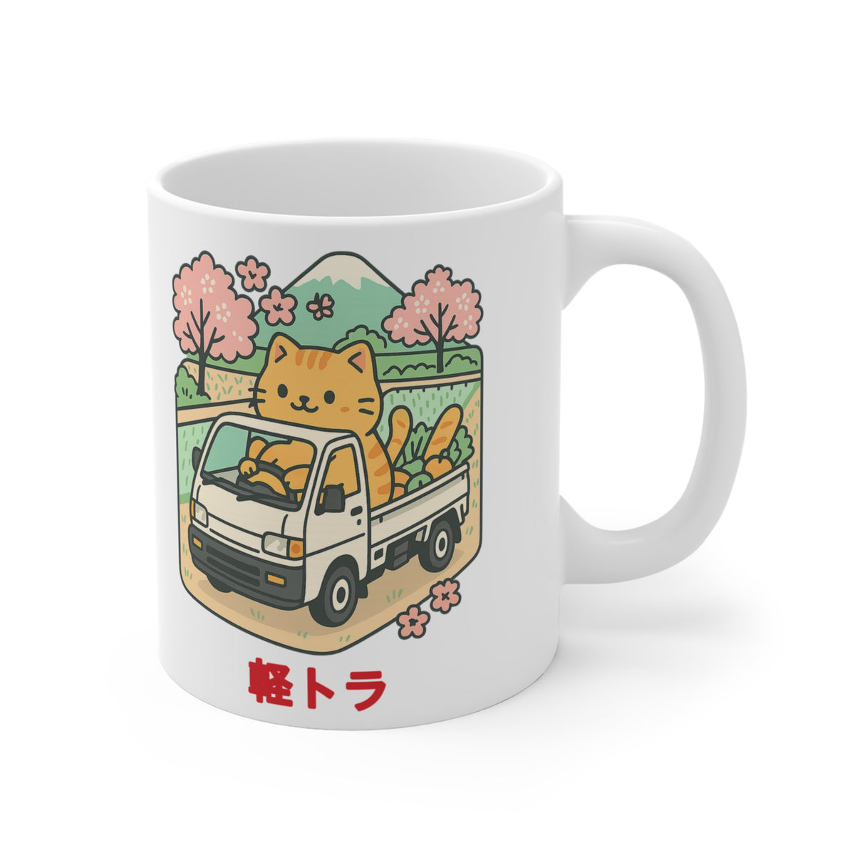 Cat Kei Truck Mug — Cute JDM Coffee Mug 11oz