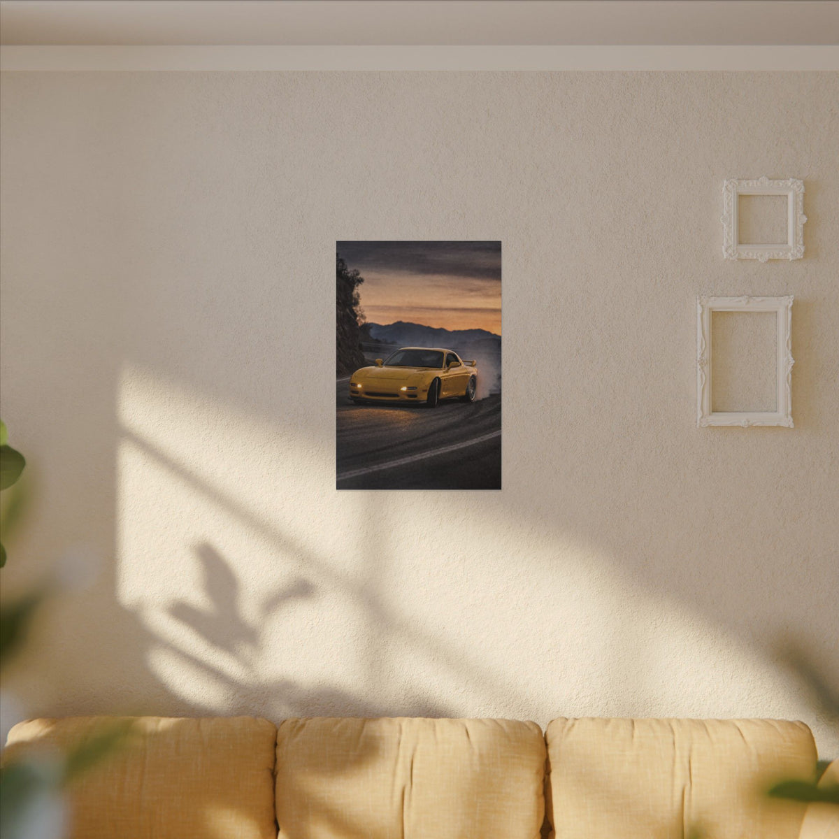 Mazda RX-7 FD Canvas Wall Art — Dusk Drift Photoreal JDM Car Art