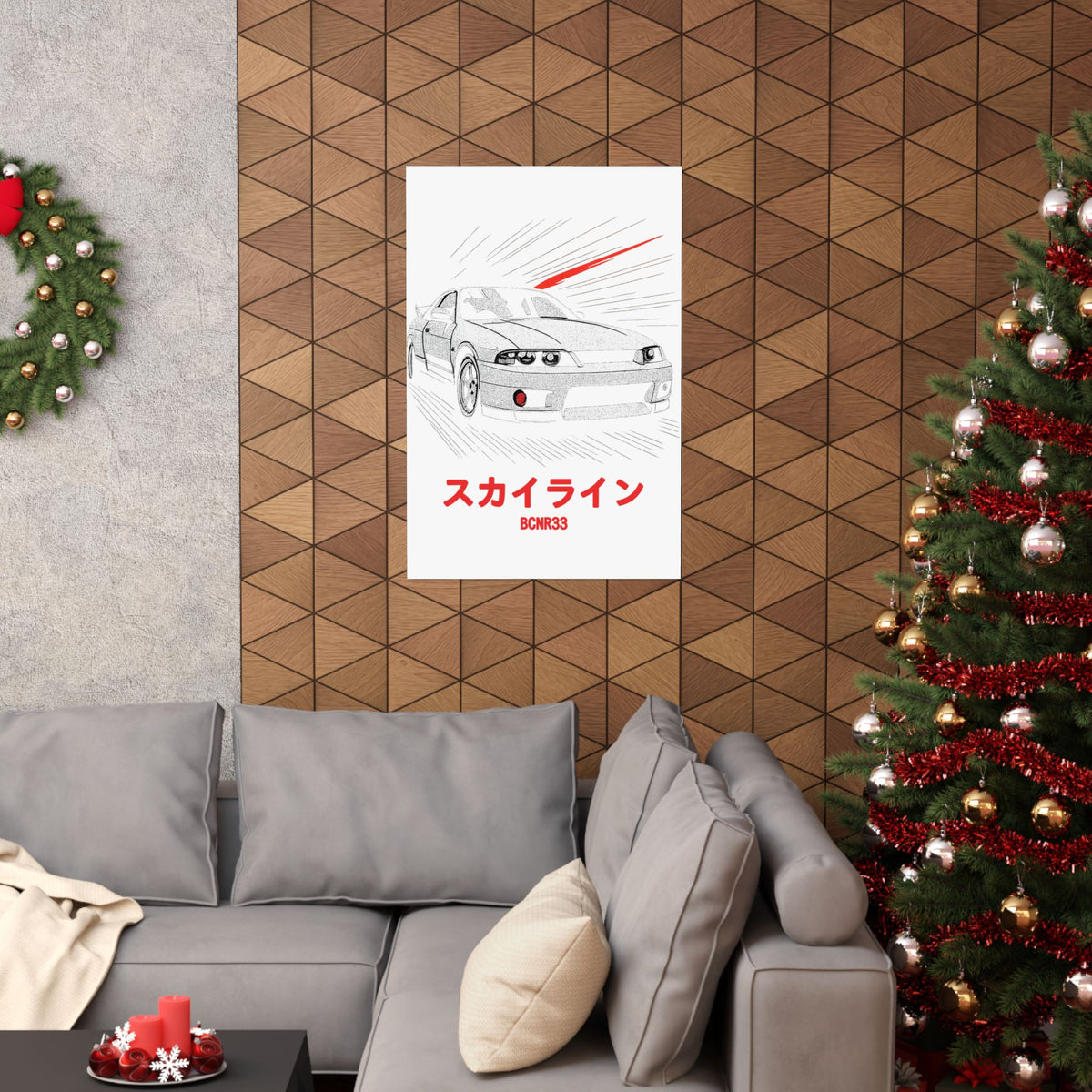 Nissan Skyline GT-R R33 Poster — Manga Panel JDM Car Wall Art