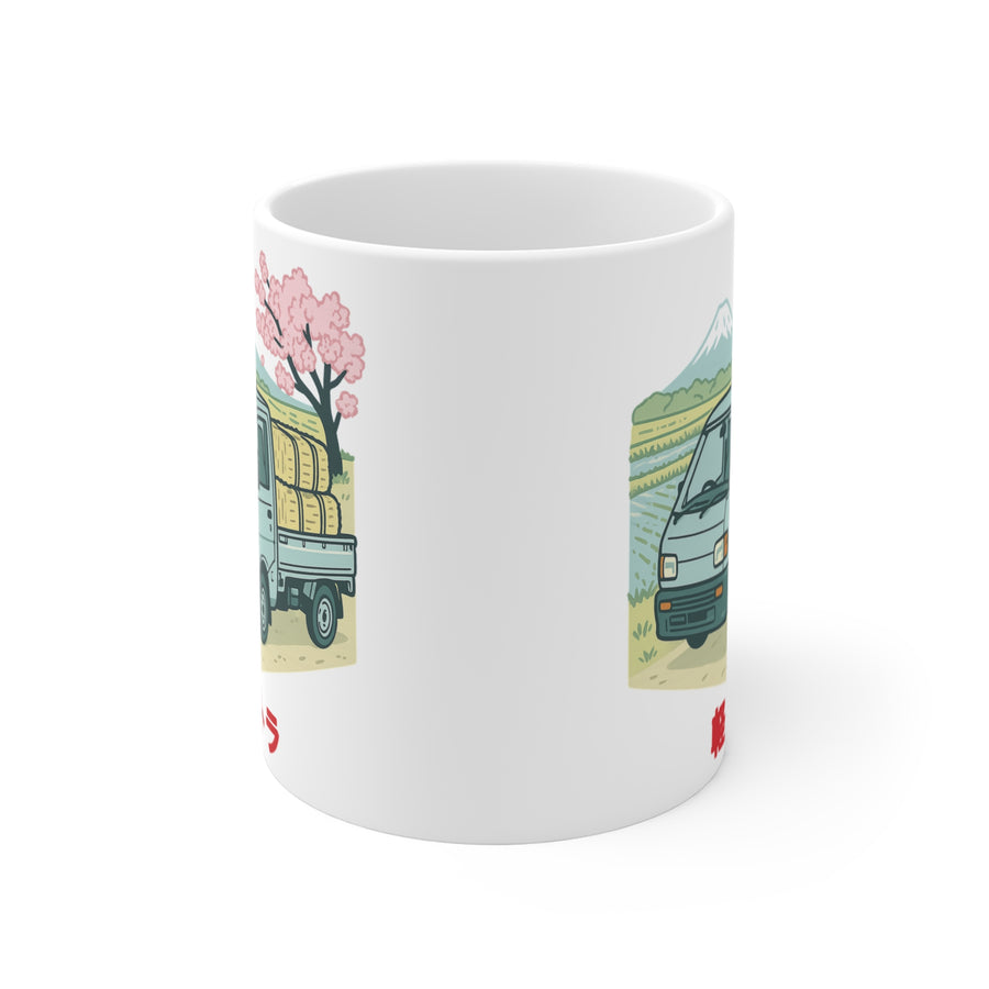 Kei Truck Mt. Fuji Mug — Rice Field JDM Coffee Mug 11oz