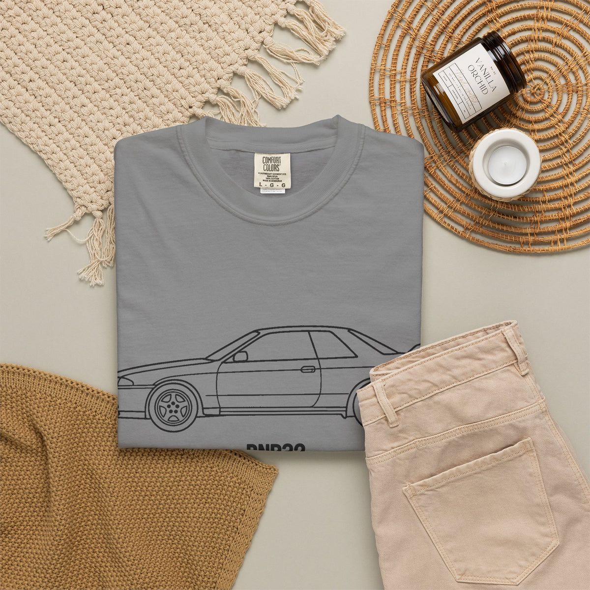 Nissan Skyline GT-R R32 T-Shirt — Line Art Outline JDM Shirt