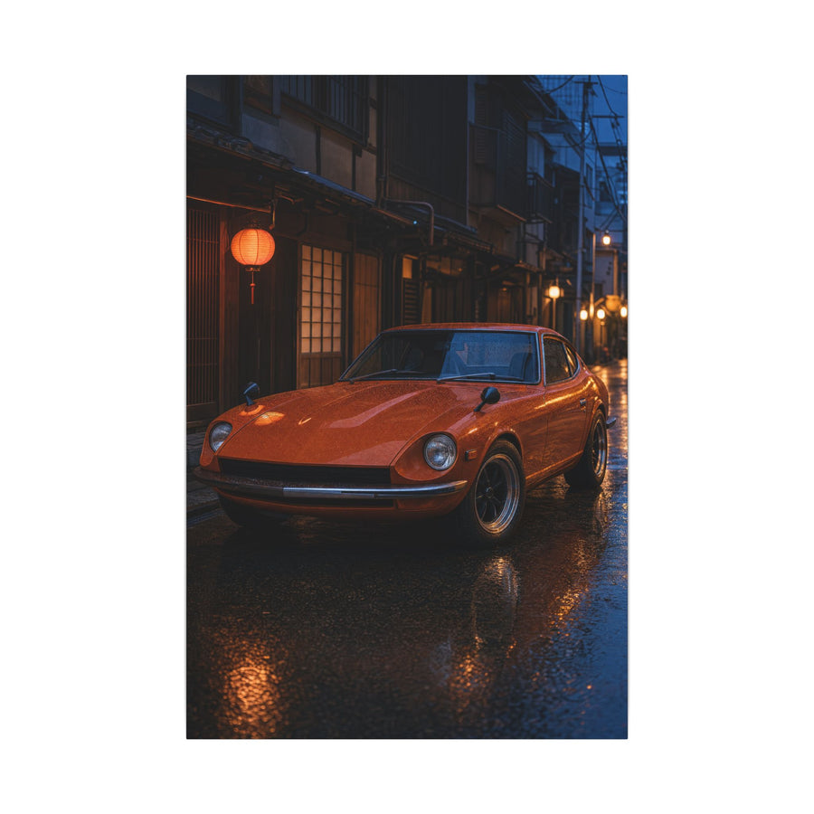 Datsun 240Z Fairlady Z S30 Canvas Wall Art — Tokyo Backstreet Photoreal JDM Car Art