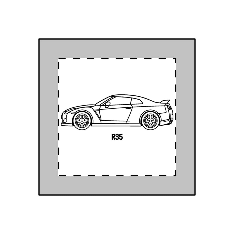 Nissan GT-R R35 Keychain — Line Art Outline JDM Acrylic Keychain