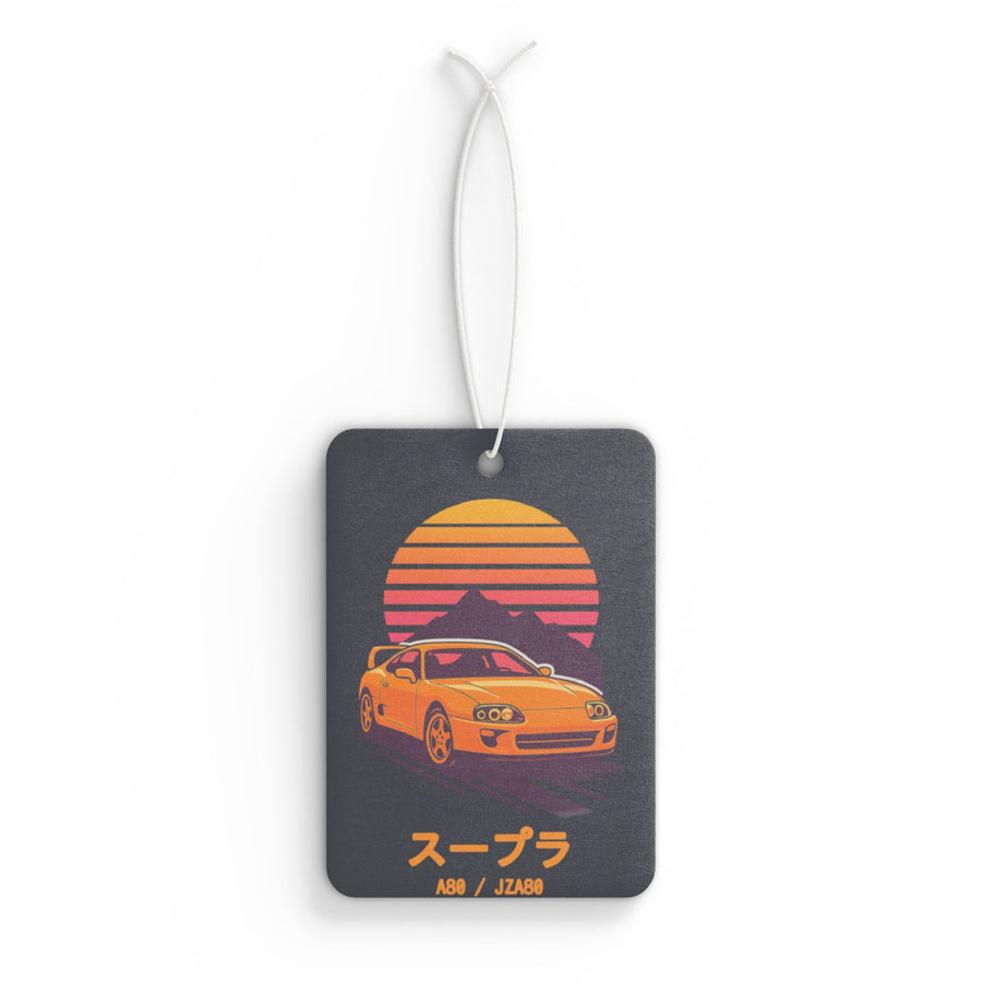 Toyota Supra MK4 Car Air Freshener — Retro Sunset JDM Hanging Freshener