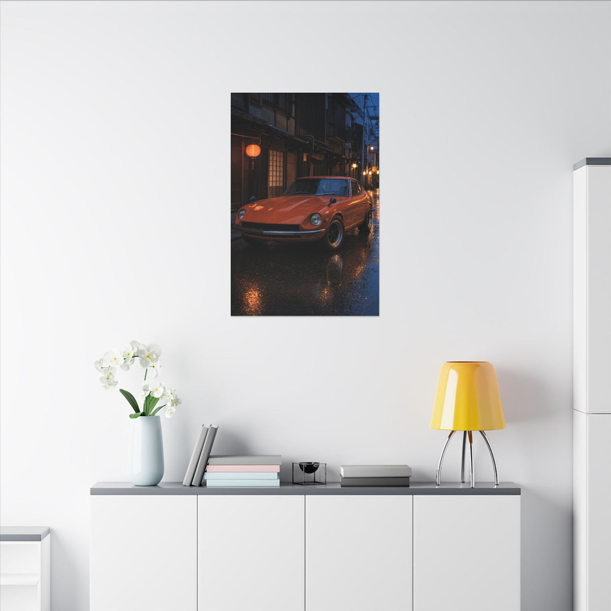 Datsun 240Z Fairlady Z S30 Canvas Wall Art — Tokyo Backstreet Photoreal JDM Car Art