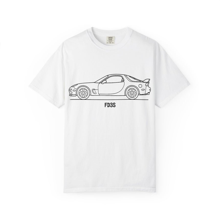 Mazda RX-7 FD T-Shirt — Line Art Outline JDM Shirt